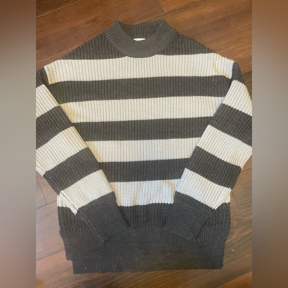 Striped Gray and Cream women's Sweater